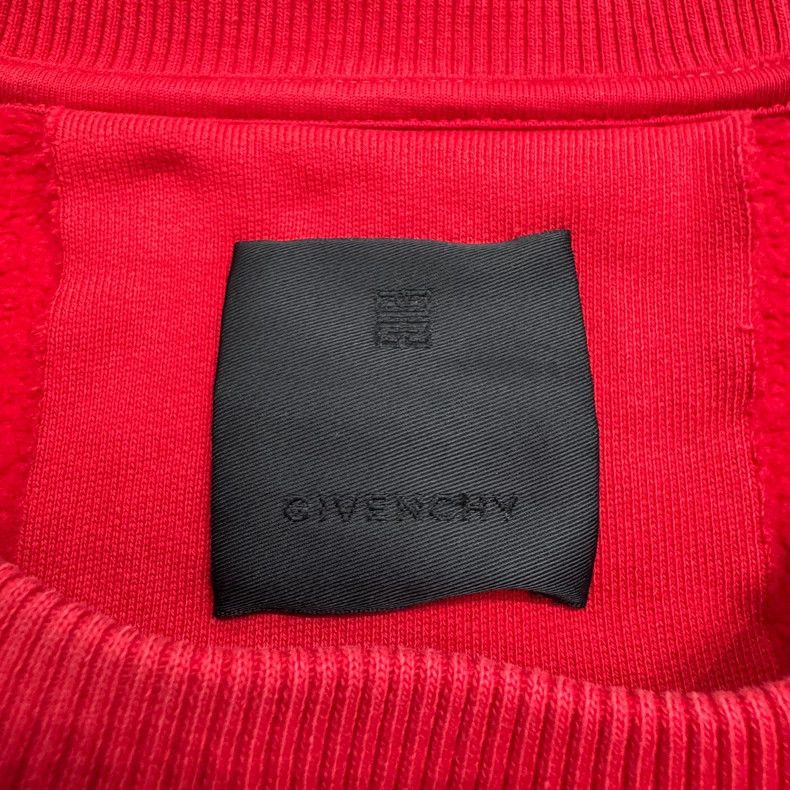 Givenchy Givenchy Red Distressed Iron Ring Sweatshirt Size US L / EU 52-54 / 3 - 3 Thumbnail