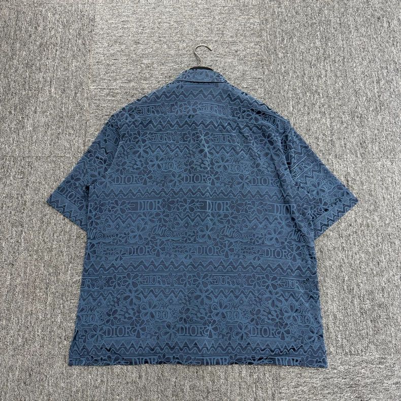 Dior Dior Printed Silk Short Sleeve Shirt Size US M / EU 48-50 / 2 - 2 Thumbnail