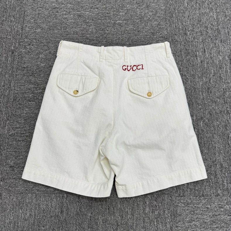 Gucci Gucci Embroidered Letter Shorts Size US 31 - 2 Thumbnail
