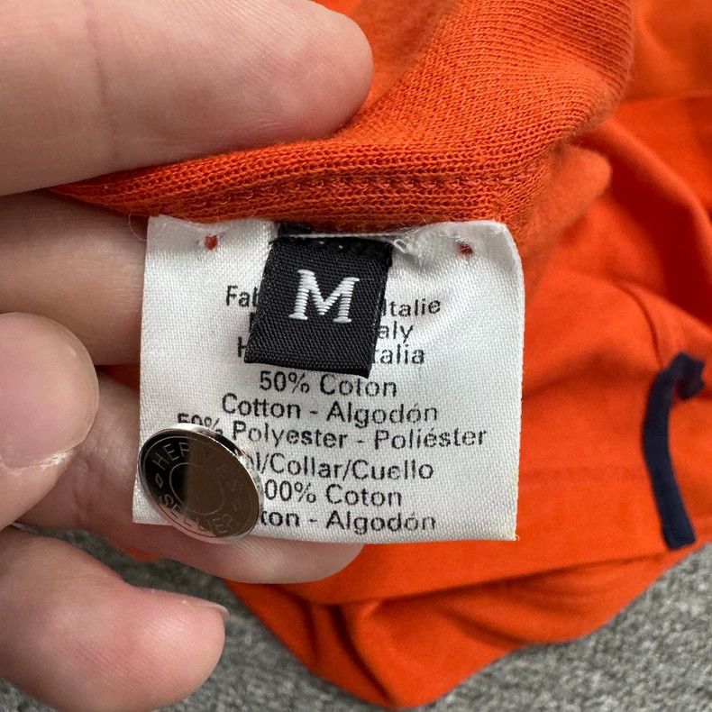 Hermes Hermes Orange Short-Sleeve Polo Shirt Size US M / EU 48-50 / 2 - 5 Thumbnail