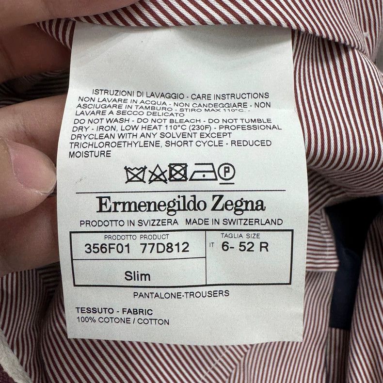 Ermenegildo Zegna Ermenegildo Zegna Blue Straight-Leg Pants Size US 36 / EU 52 - 4 Thumbnail