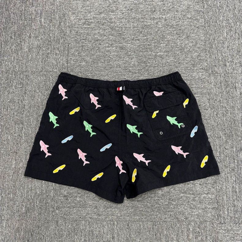 Thom Browne Thom Browne Shark Embroidered Nylon Shorts Size US 32 / EU 48 - 2 Thumbnail