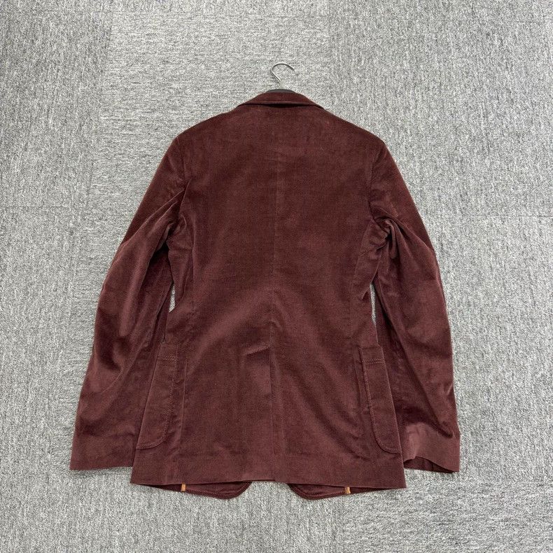 Dolce & Gabbana DG Burgundy Velvet Blazer Jacket Size US XL / EU 56 / 4 - 2 Thumbnail