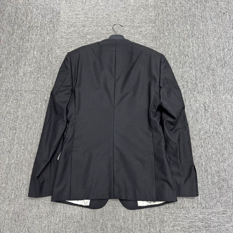 Dolce & Gabbana DG Collarless Wool Blazer with Padded Shoulders Size US L / EU 52-54 / 3 - 2 Thumbnail
