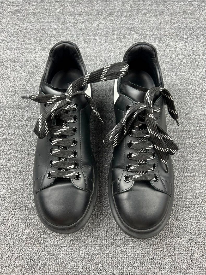 Alexander McQueen McQueen Black Leather Casual Sneakers Size US 10.5 / EU 43-44 - 3 Thumbnail