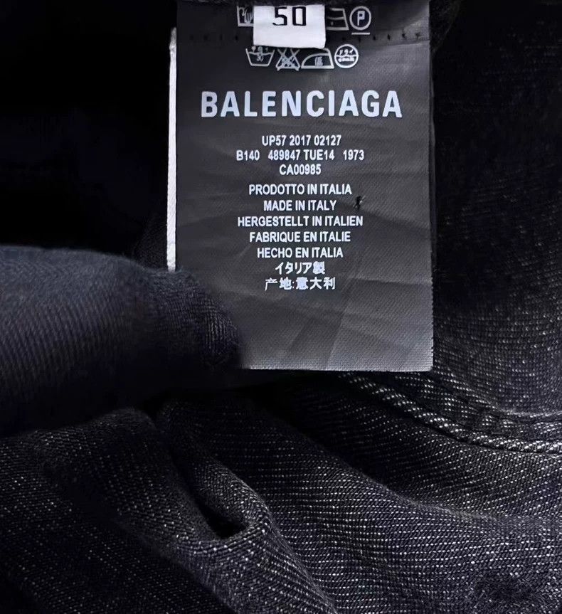 Balenciaga Balenciaga Black Distressed Denim Jacket Size US M / EU 48-50 / 2 - 5 Thumbnail