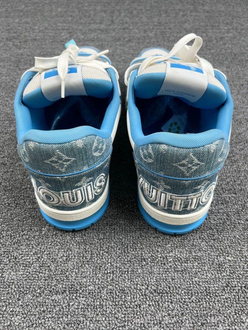 Louis Vuitton Louis Vuitton Trainer Lowtop Sneakers Blue White Size US 9 / EU 42 - 4 Thumbnail