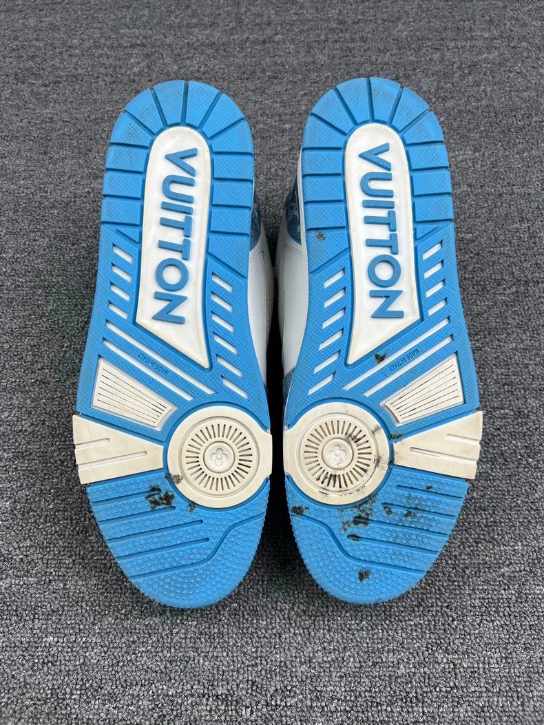 Louis Vuitton Louis Vuitton Trainer Lowtop Sneakers Blue White Size US 9 / EU 42 - 5 Thumbnail