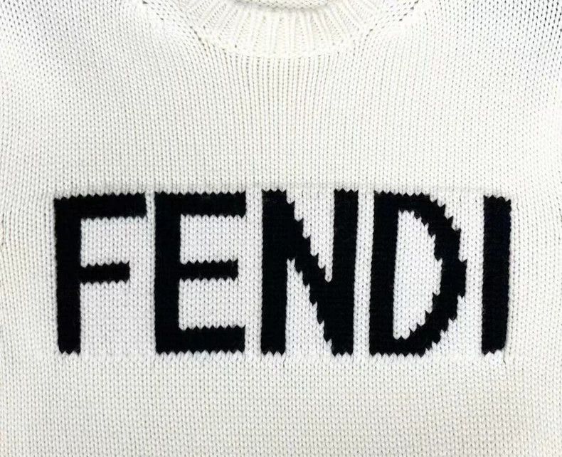 Fendi Fendi Beige Logo Knit Sweater Size US M / EU 48-50 / 2 - 4 Thumbnail