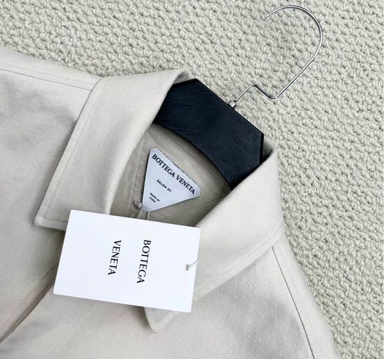 Bottega Veneta Bottega Veneta Beige Linen Short Sleeve Shirt Size US M / EU 48-50 / 2 - 3 Thumbnail