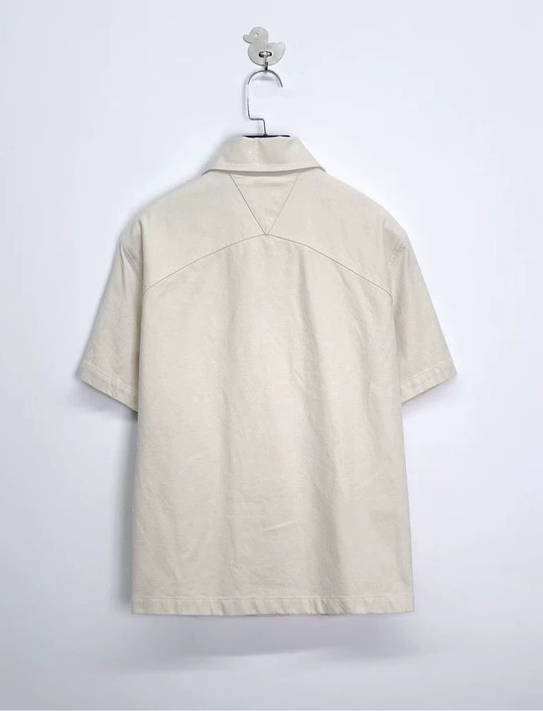 Bottega Veneta Bottega Veneta Beige Linen Short Sleeve Shirt Size US M / EU 48-50 / 2 - 2 Thumbnail