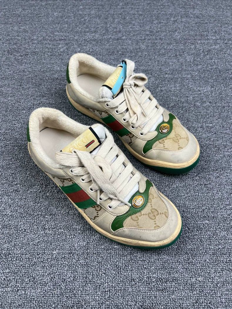 Gucci Gucci Distressed Low-Top Sneakers Size US 7.5 / EU 40-41 - 2 Thumbnail