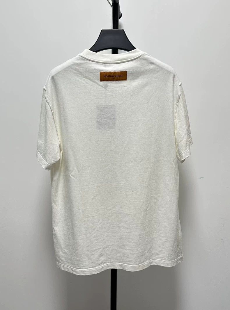 Louis Vuitton Louis Vuitton White Green Embroidered T-shirt Size US XXL / EU 58 / 5 - 2 Thumbnail