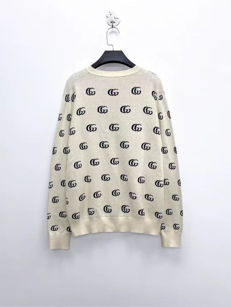 Gucci Gucci Beige GG Logo Knit Sweater Size US S / EU 44-46 / 1 - 2 Thumbnail