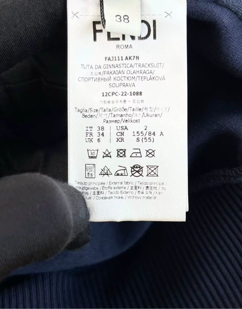 Fendi Fendi Navy Blue Short Zip Jacket Size US S / EU 44-46 / 1 - 4 Thumbnail