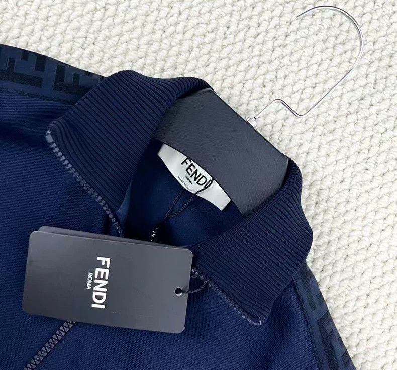 Fendi Fendi Navy Blue Short Zip Jacket Size US S / EU 44-46 / 1 - 3 Thumbnail