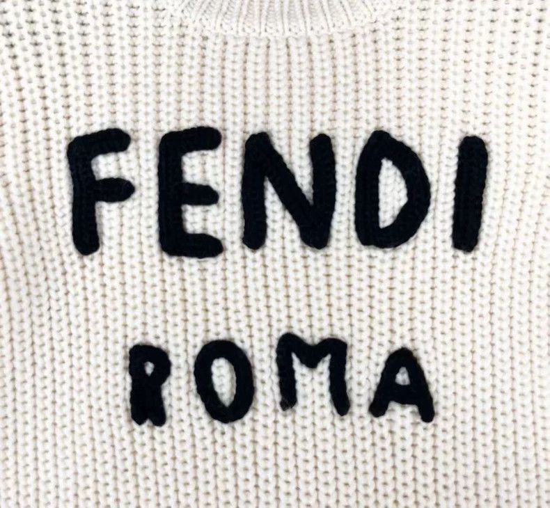 Fendi Fendi Roma Flocked Embroidery Letter Knit Sweater Size US M / EU 48-50 / 2 - 4 Thumbnail