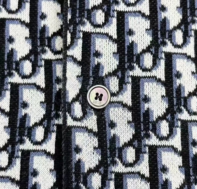 Dior Dior Monogram Cotton Knit Long Sleeve Jacket Size US L / EU 52-54 / 3 - 5 Thumbnail