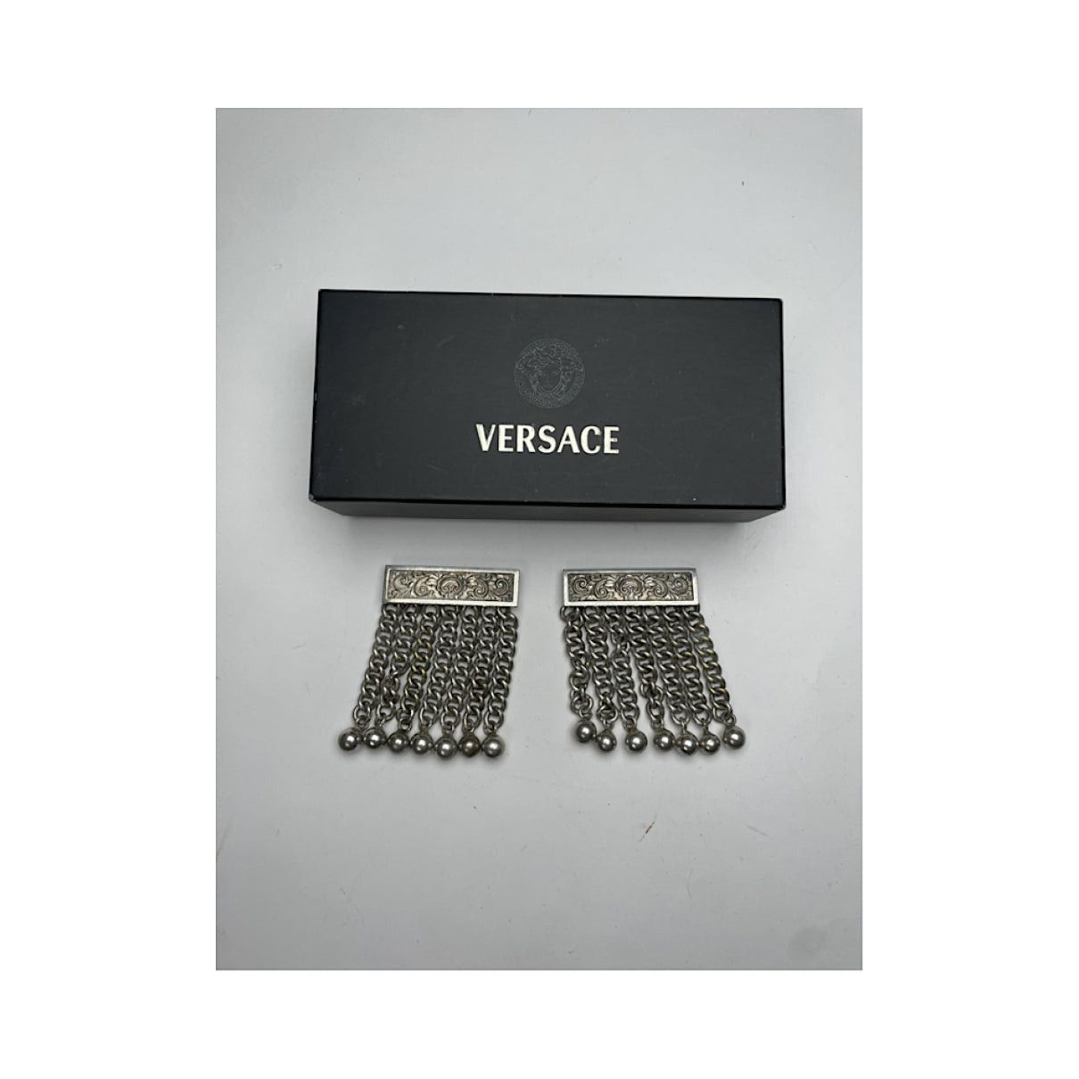 Versace Anthracite Metal Jewellery Set Size ONE SIZE - 3 Thumbnail