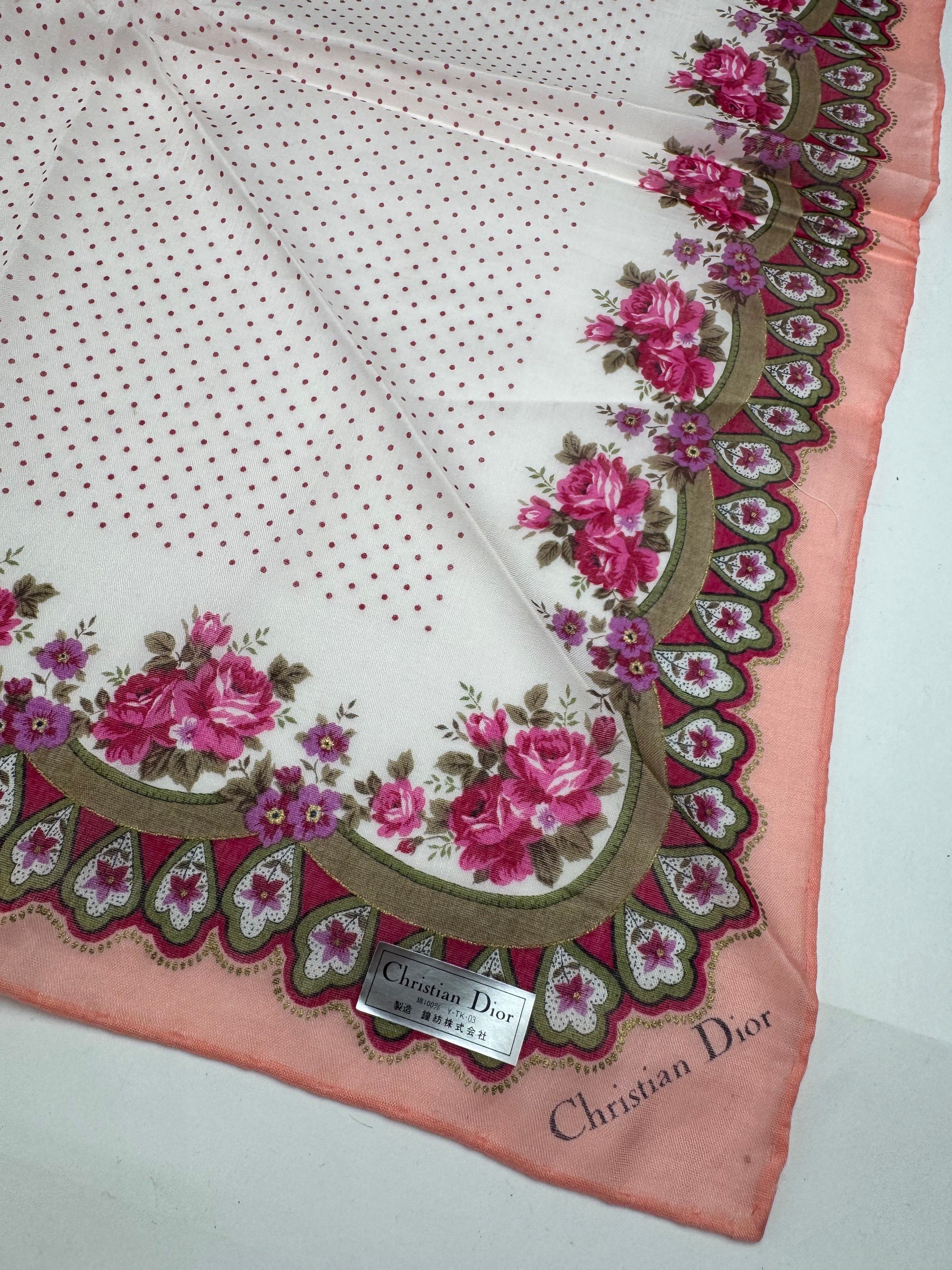 Dior Vintage Silk Scarf Size ONE SIZE - 2 Thumbnail