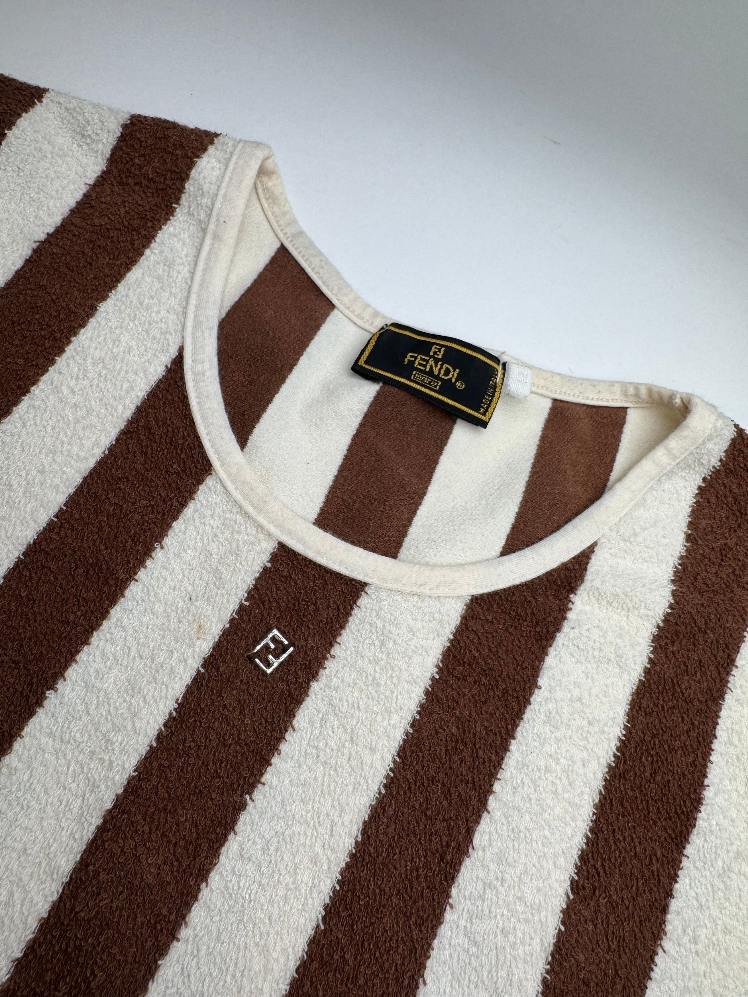 Fendi Vintage Roma Striped Shirt white brown 36/S Size S / US 4 / IT 40 - 14 Thumbnail