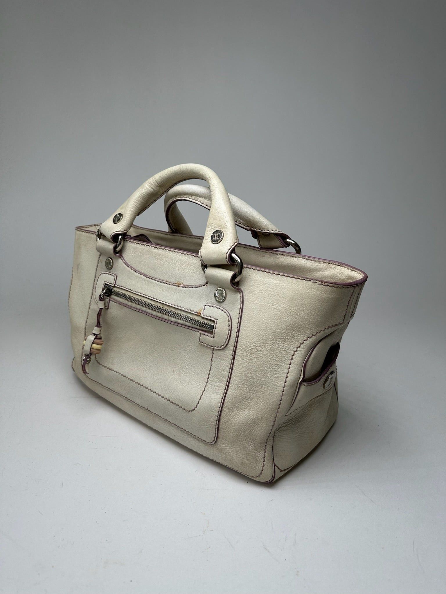 Celine Vintage Paris Leather bag white Size ONE SIZE - 11 Thumbnail