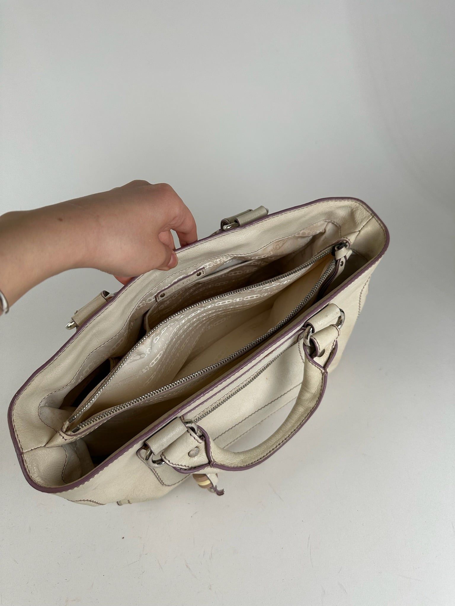 Celine Vintage Paris Leather bag white Size ONE SIZE - 6 Thumbnail
