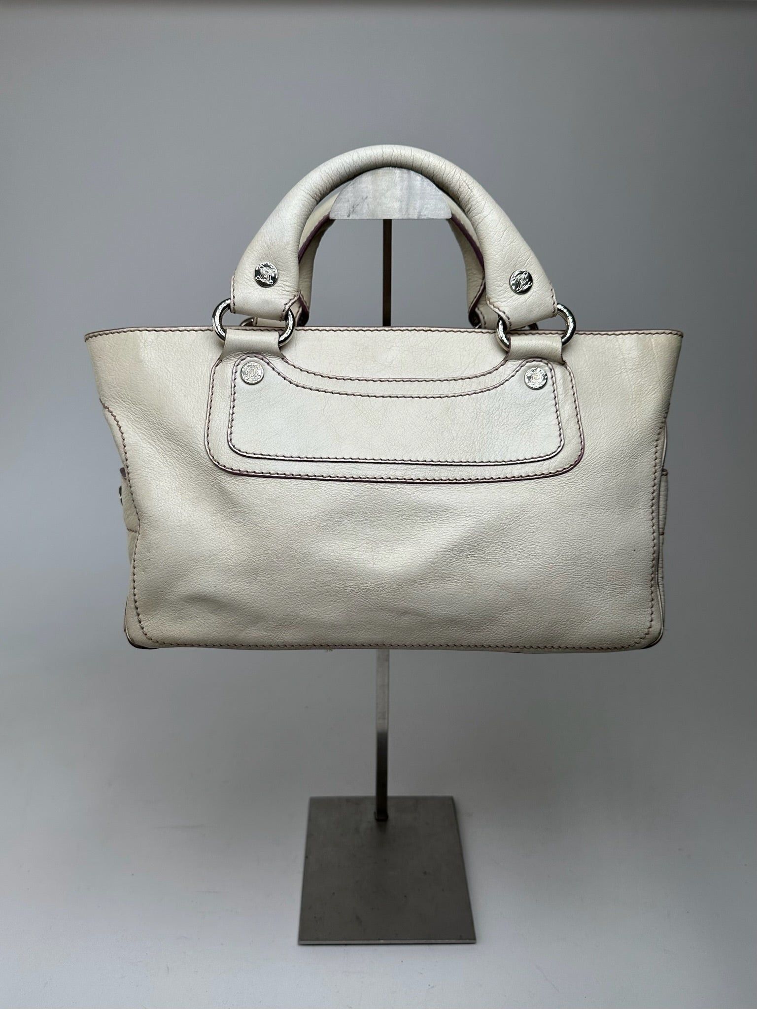 Celine Vintage Paris Leather bag white Size ONE SIZE - 2 Thumbnail