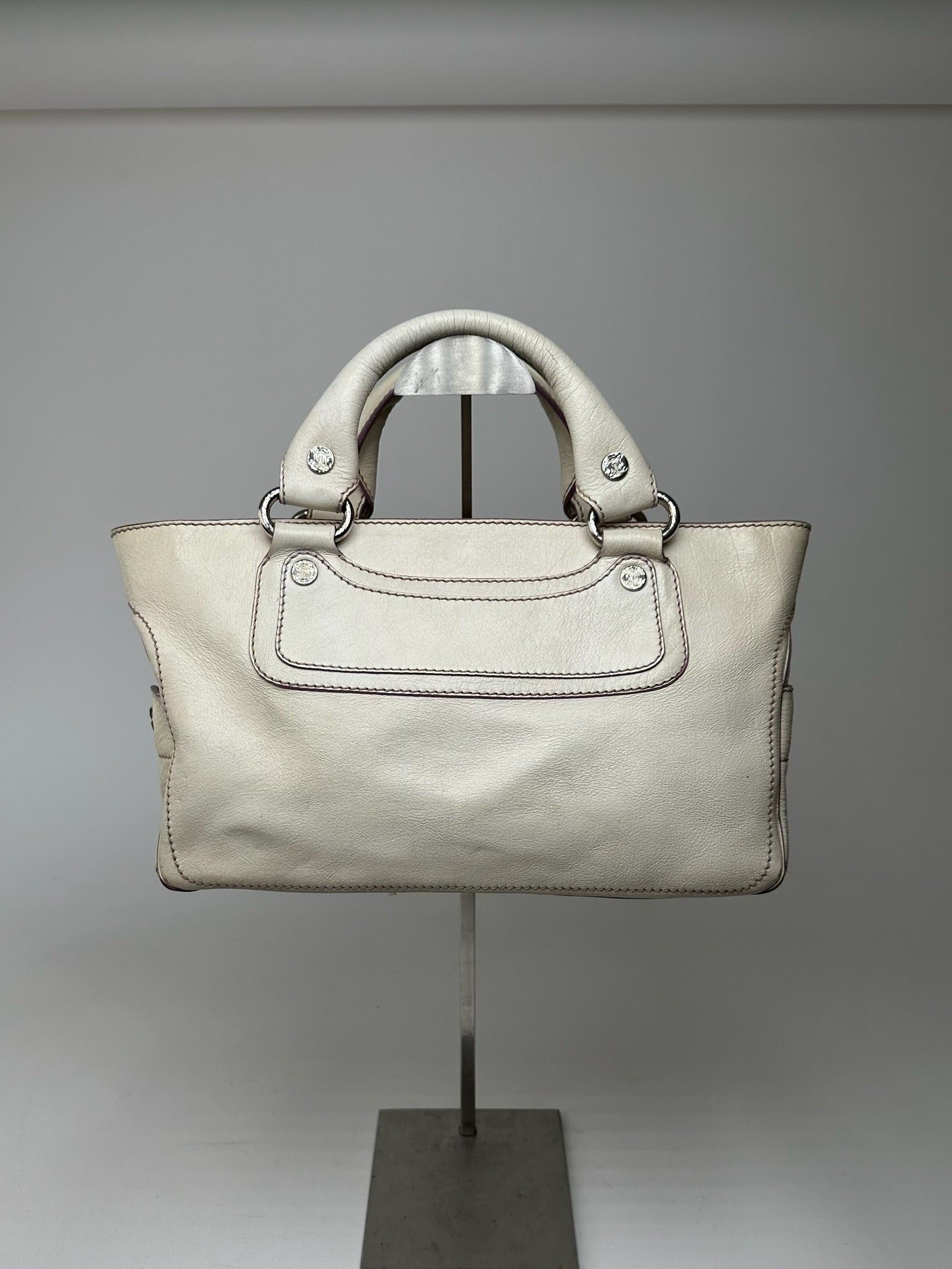 Celine Vintage Paris Leather bag white Size ONE SIZE - 12 Thumbnail