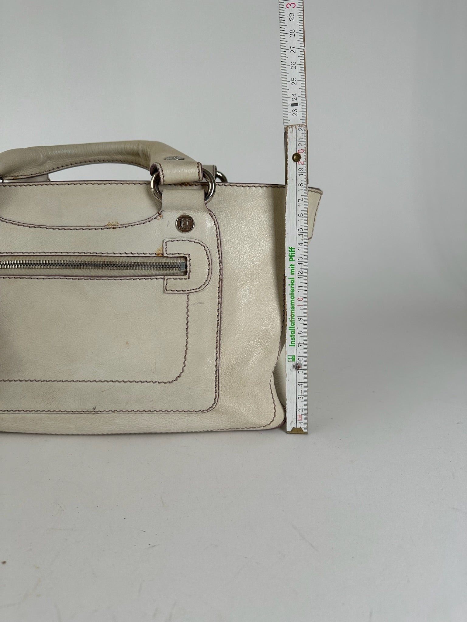 Celine Vintage Paris Leather bag white Size ONE SIZE - 7 Thumbnail