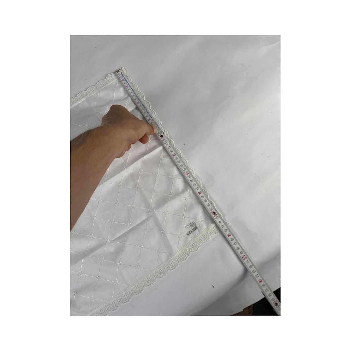 Celine White Silk Silk Handkerchief Size ONE SIZE - 4 Thumbnail