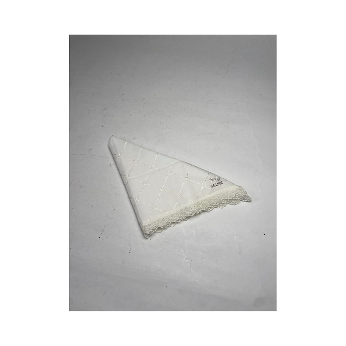 Celine White Silk Silk Handkerchief Size ONE SIZE - 5 Thumbnail