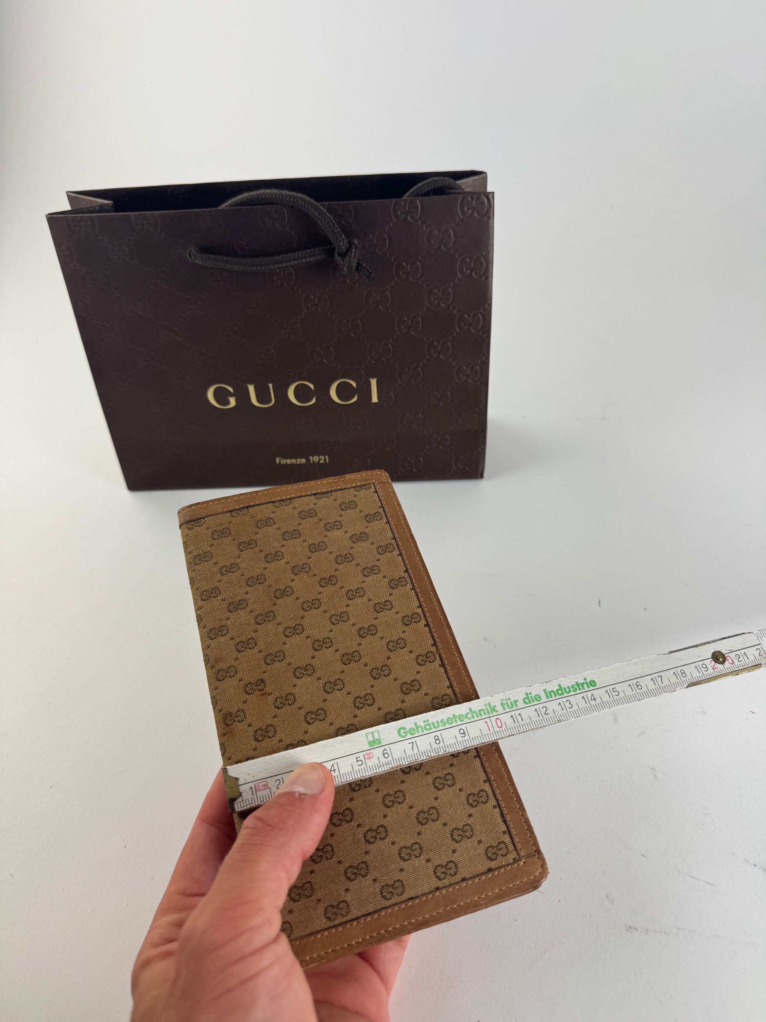 Gucci Vintage Monogram Card / ID Holder beige Brown Size ONE SIZE - 10 Thumbnail