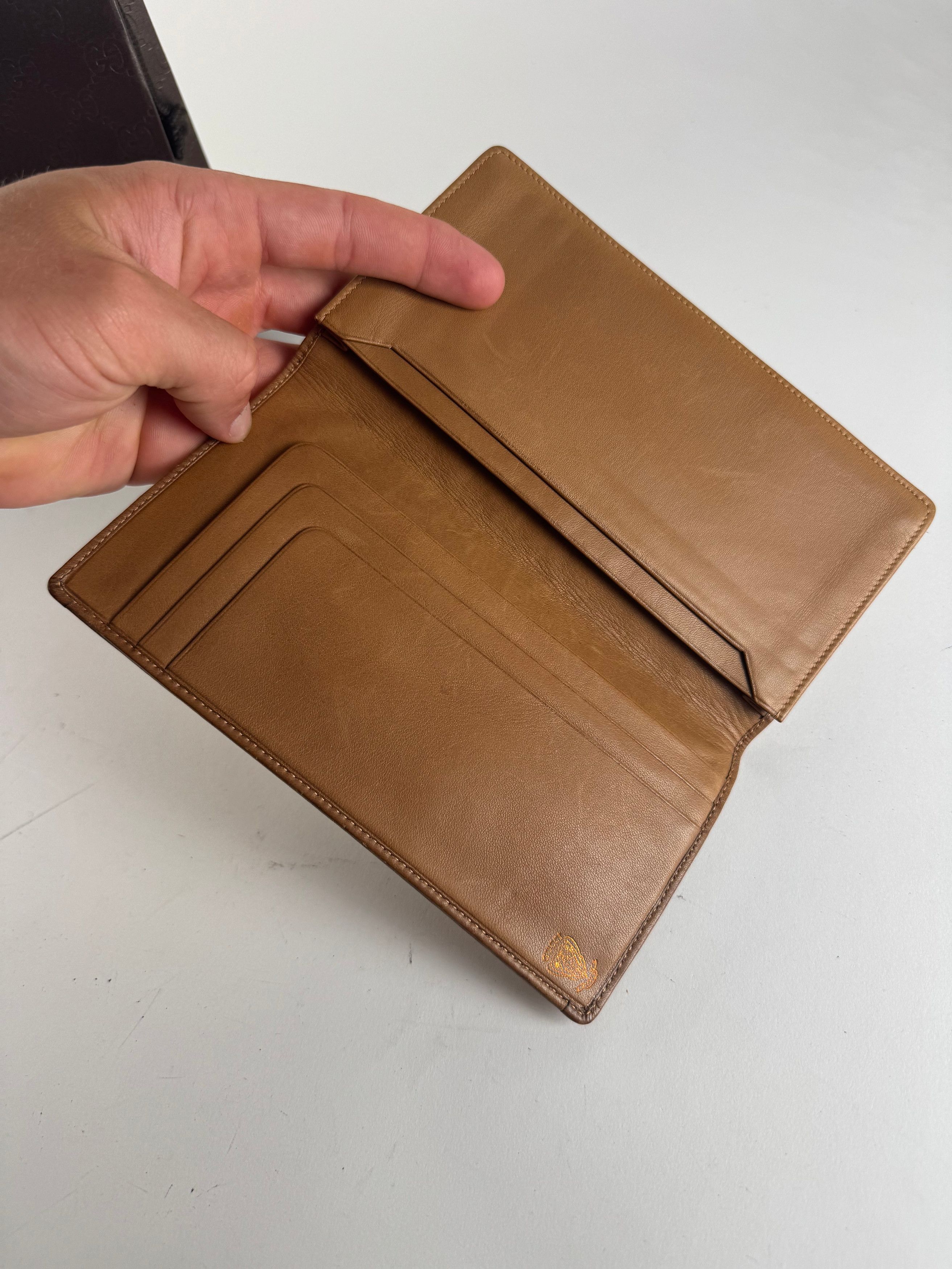 Gucci Vintage Monogram Card / ID Holder beige Brown Size ONE SIZE - 3 Thumbnail