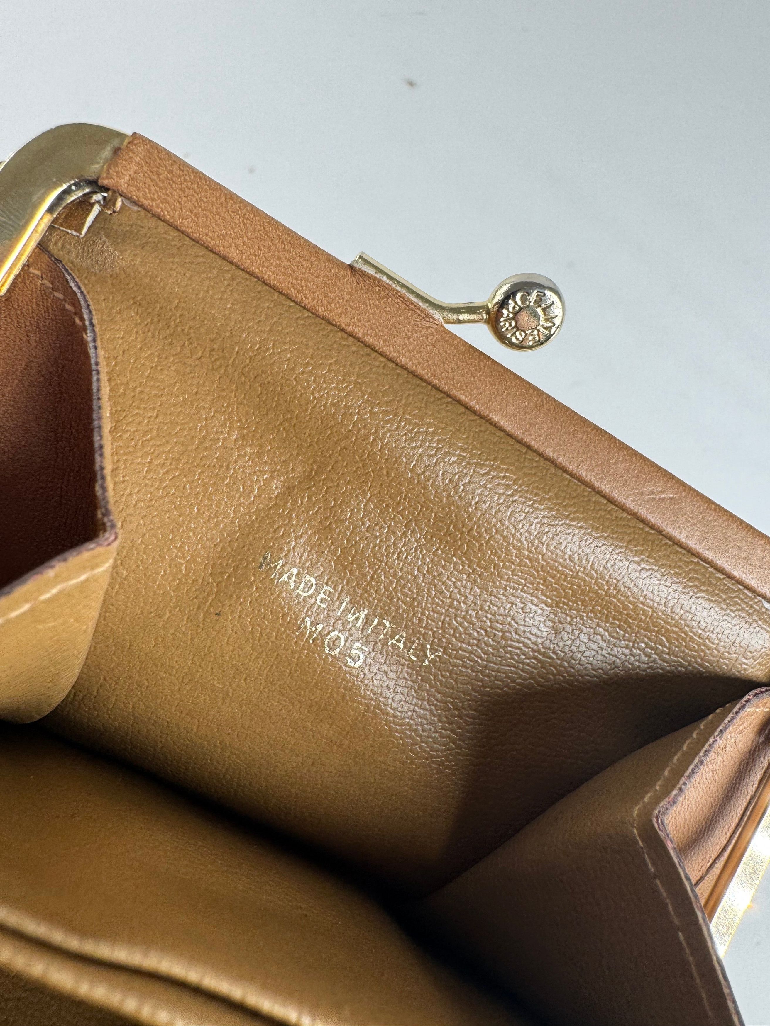 Celine Vintage Paris Leather Card Holder beige Brown Size ONE SIZE - 7 Thumbnail