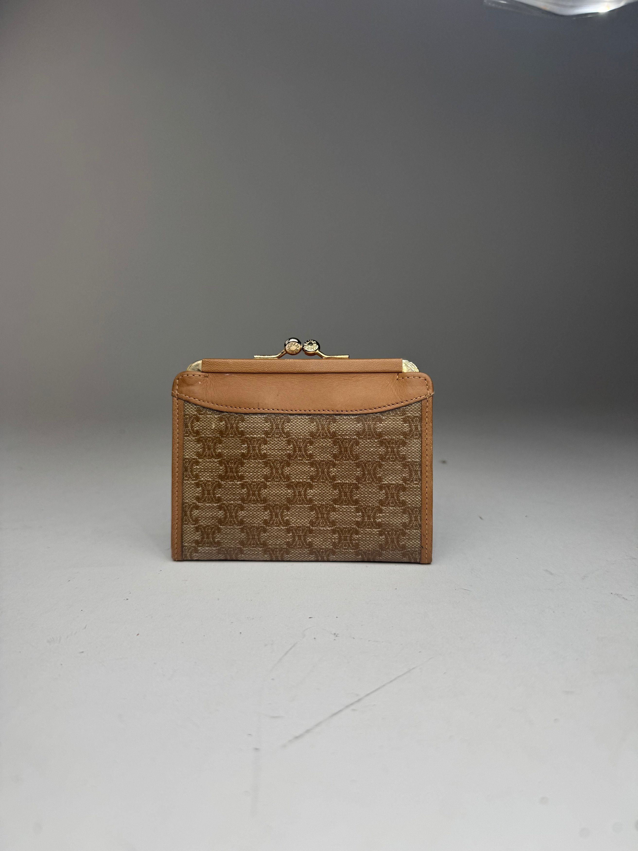 Celine Vintage Paris Leather Card Holder beige Brown Size ONE SIZE - 5 Thumbnail