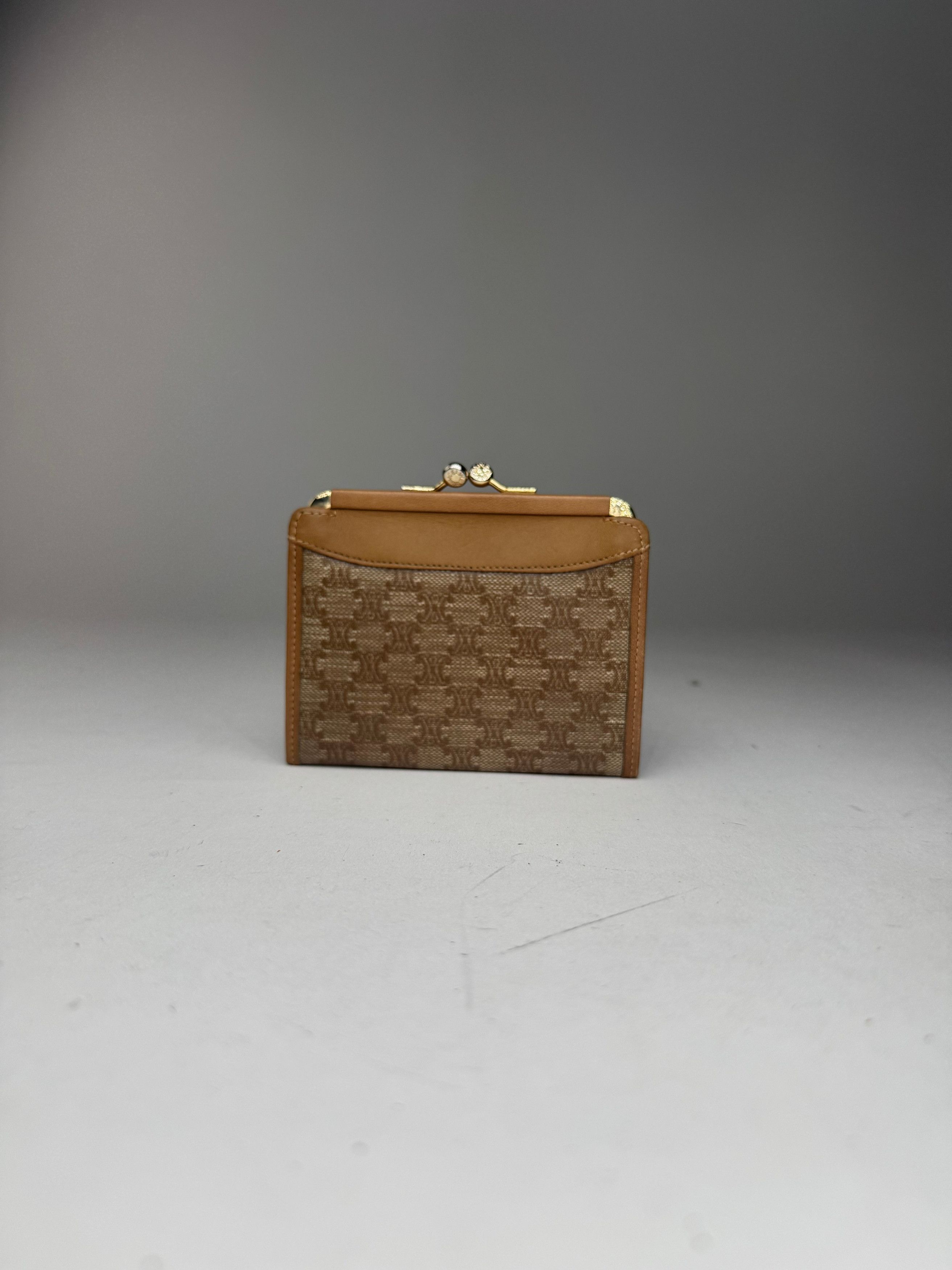 Celine Vintage Paris Leather Card Holder beige Brown Size ONE SIZE - 11 Thumbnail