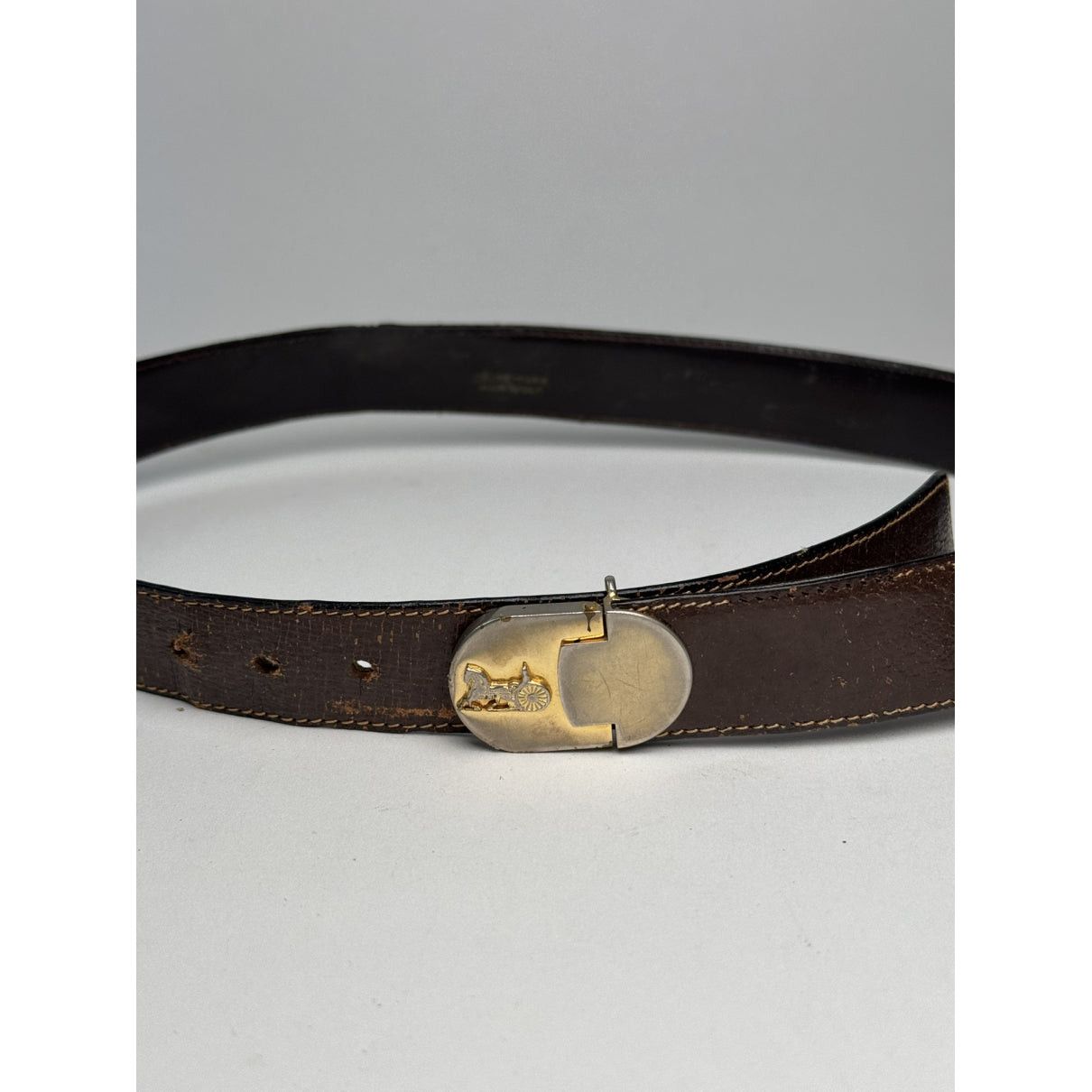 Celine Triomphe Brown Leather Belt Size ONE SIZE - 2 Thumbnail