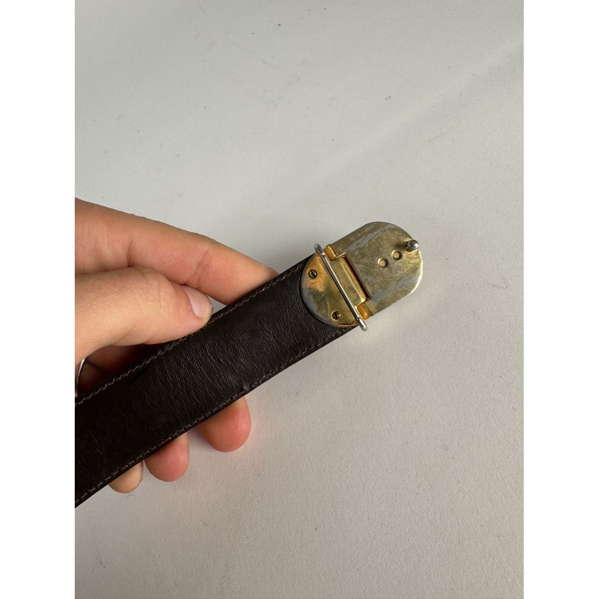 Celine Triomphe Brown Leather Belt Size ONE SIZE - 3 Thumbnail