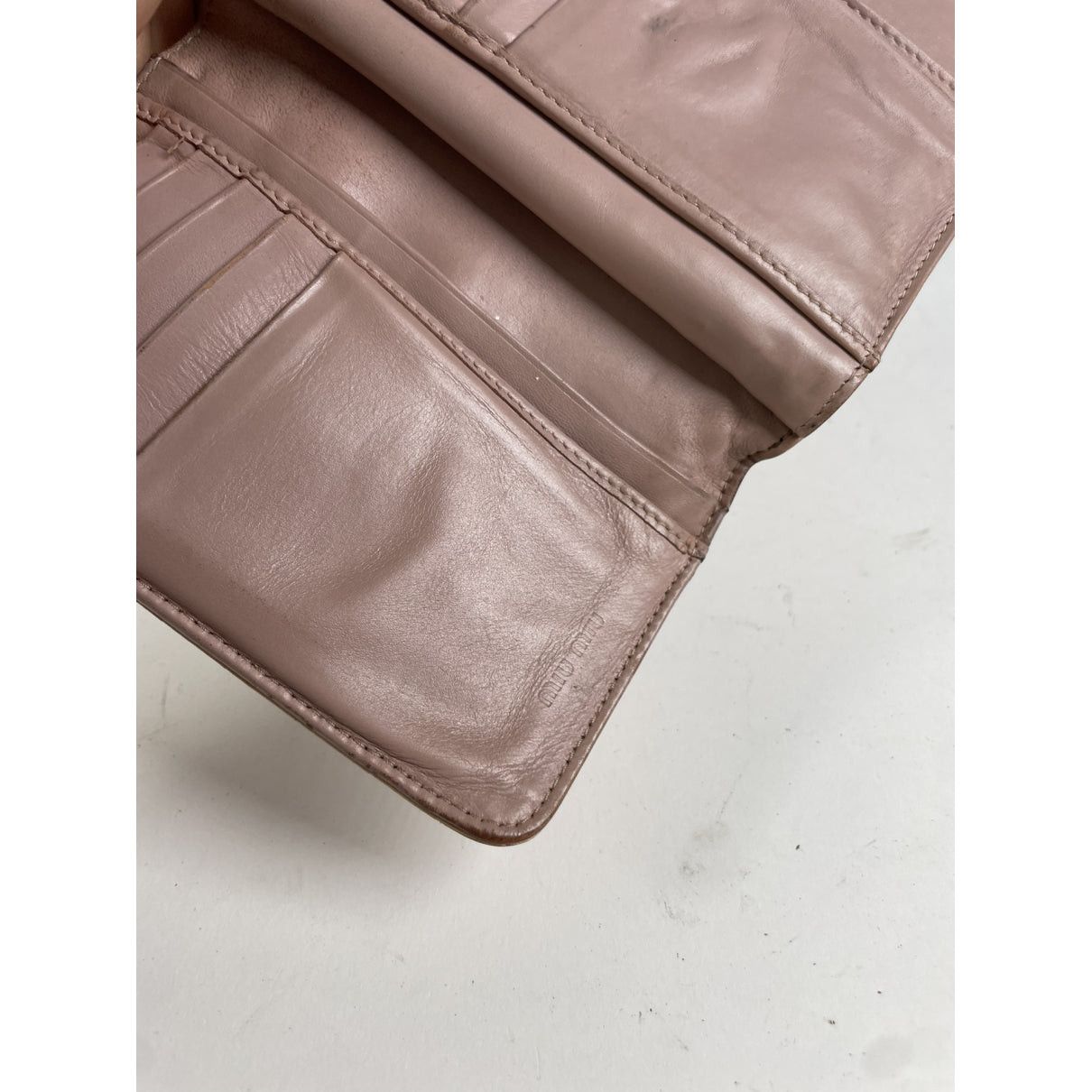 Miu Miu Beige Leather Wallet Size ONE SIZE - 4 Thumbnail
