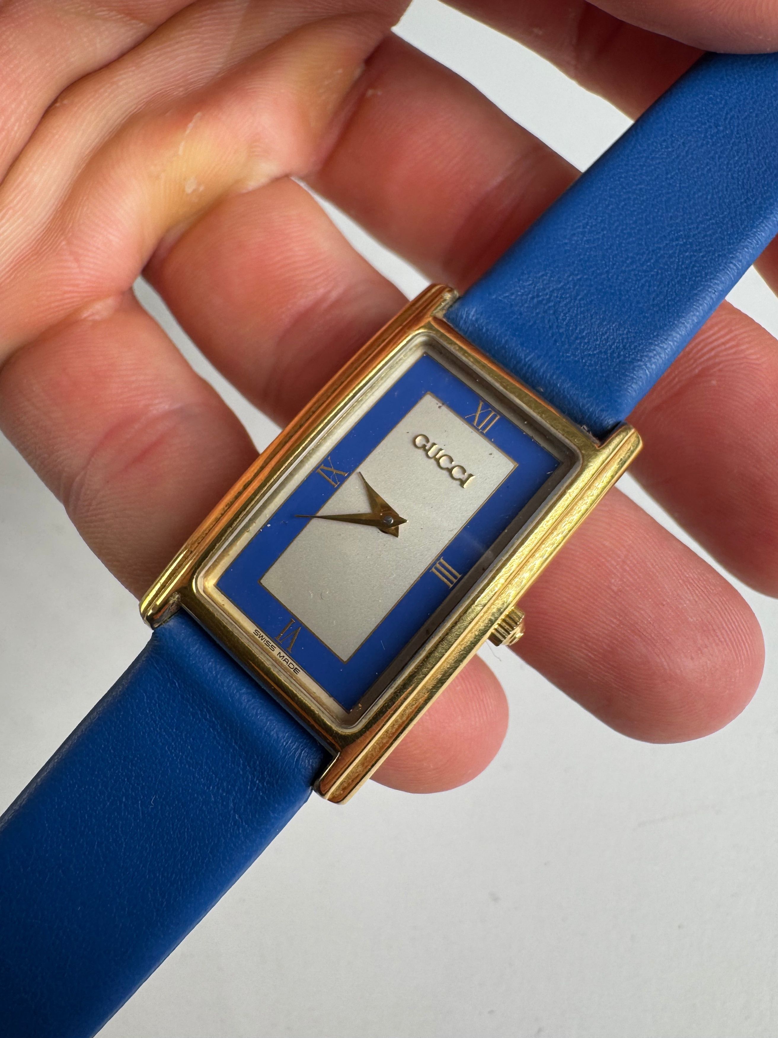 Gucci Vintage Watch Blue Gold Size ONE SIZE - 12 Thumbnail