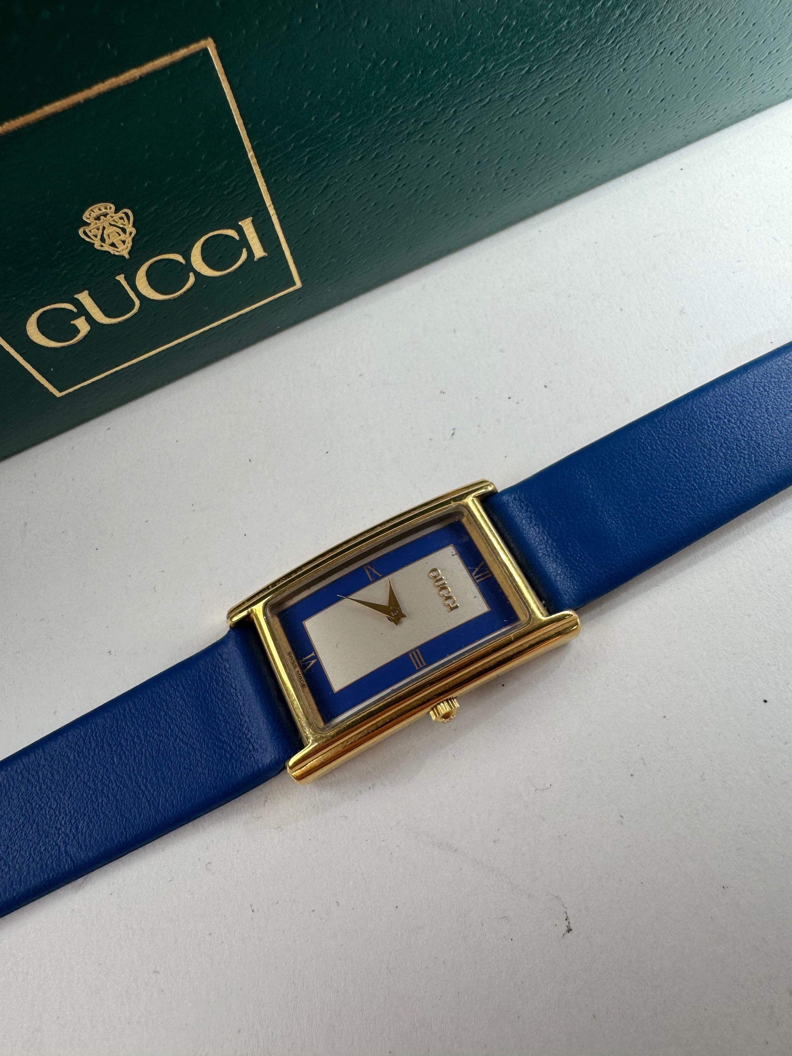 Gucci Vintage Watch Blue Gold Size ONE SIZE - 5 Thumbnail