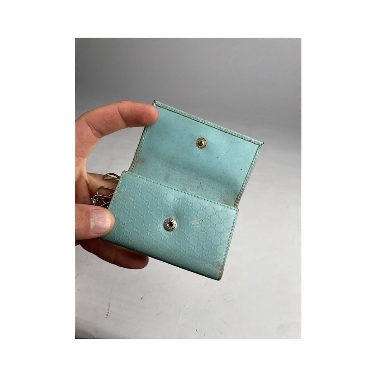 Gucci GG Blooms Turquoise Leather Purse Size ONE SIZE - 5 Thumbnail