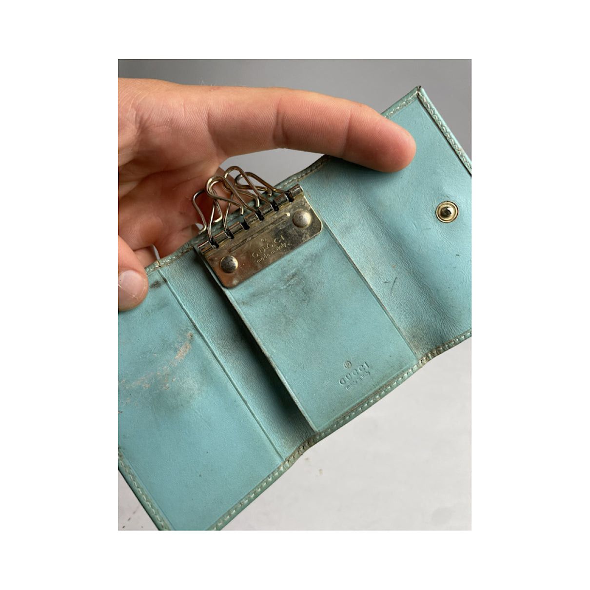 Gucci GG Blooms Turquoise Leather Purse Size ONE SIZE - 4 Thumbnail