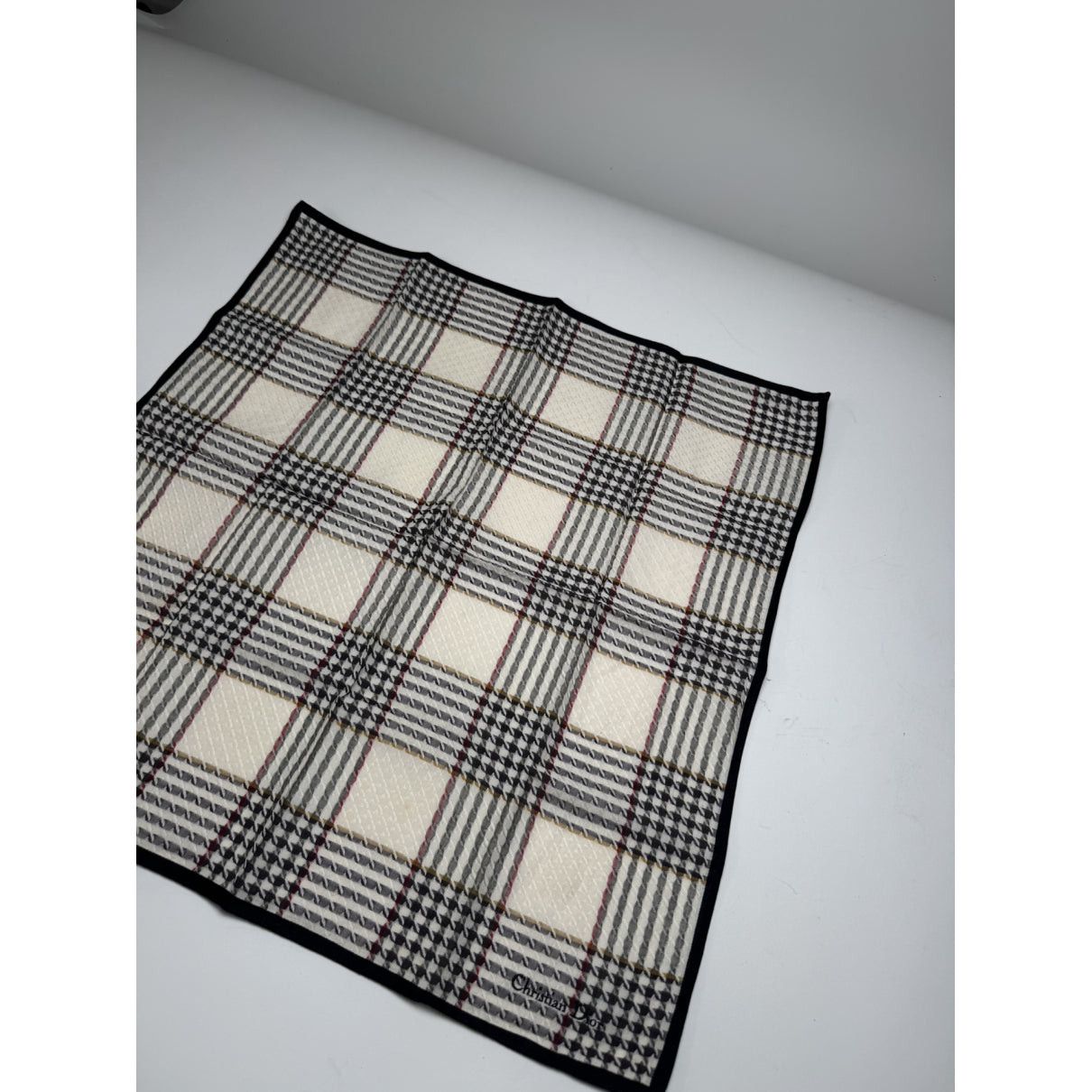 Dior Mitzah Oblique Grey Cotton Scarf Size ONE SIZE - 5 Thumbnail