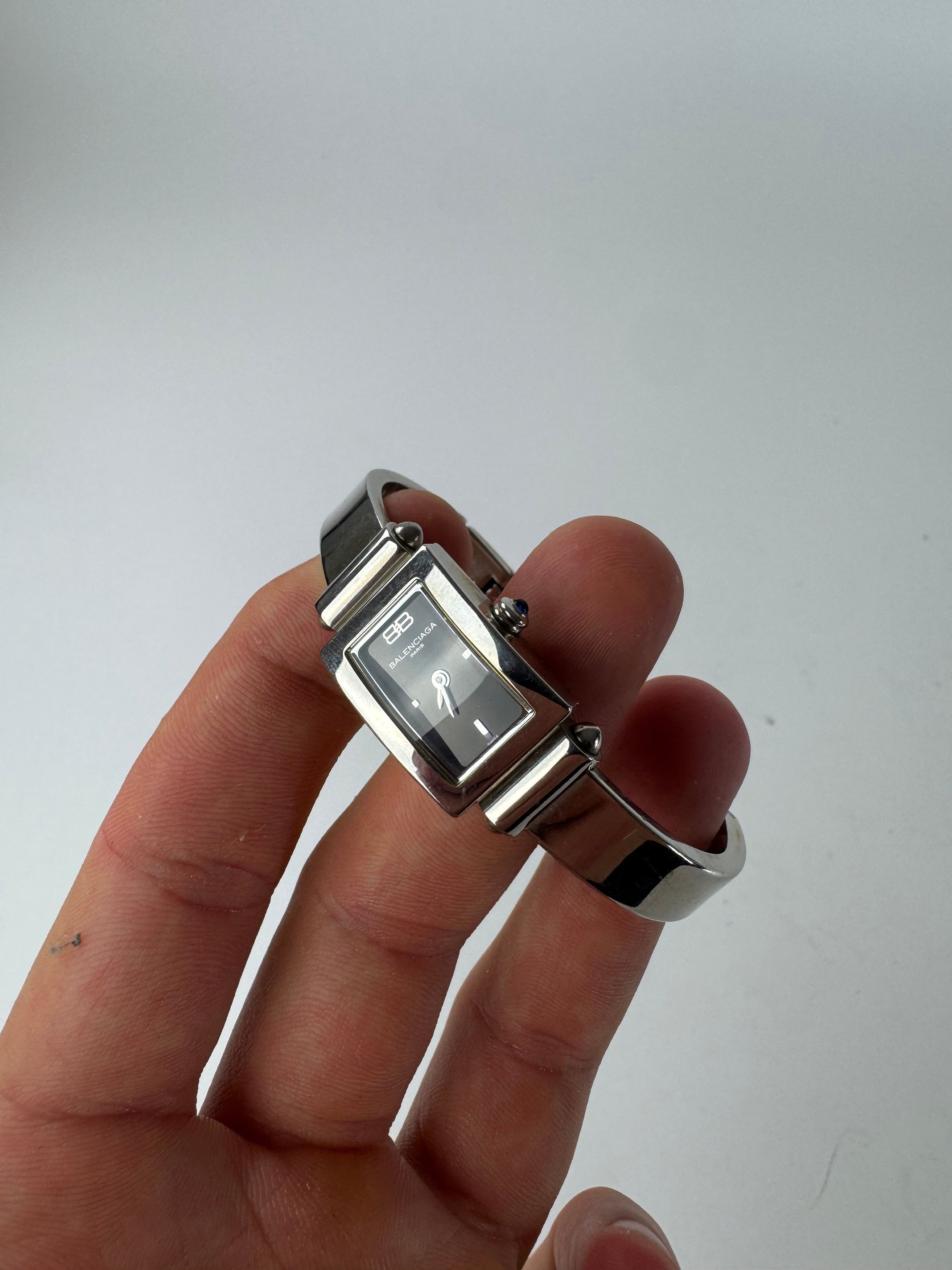 Balenciaga Vintage Steel Quartz Watch Silver Size ONE SIZE - 3 Thumbnail