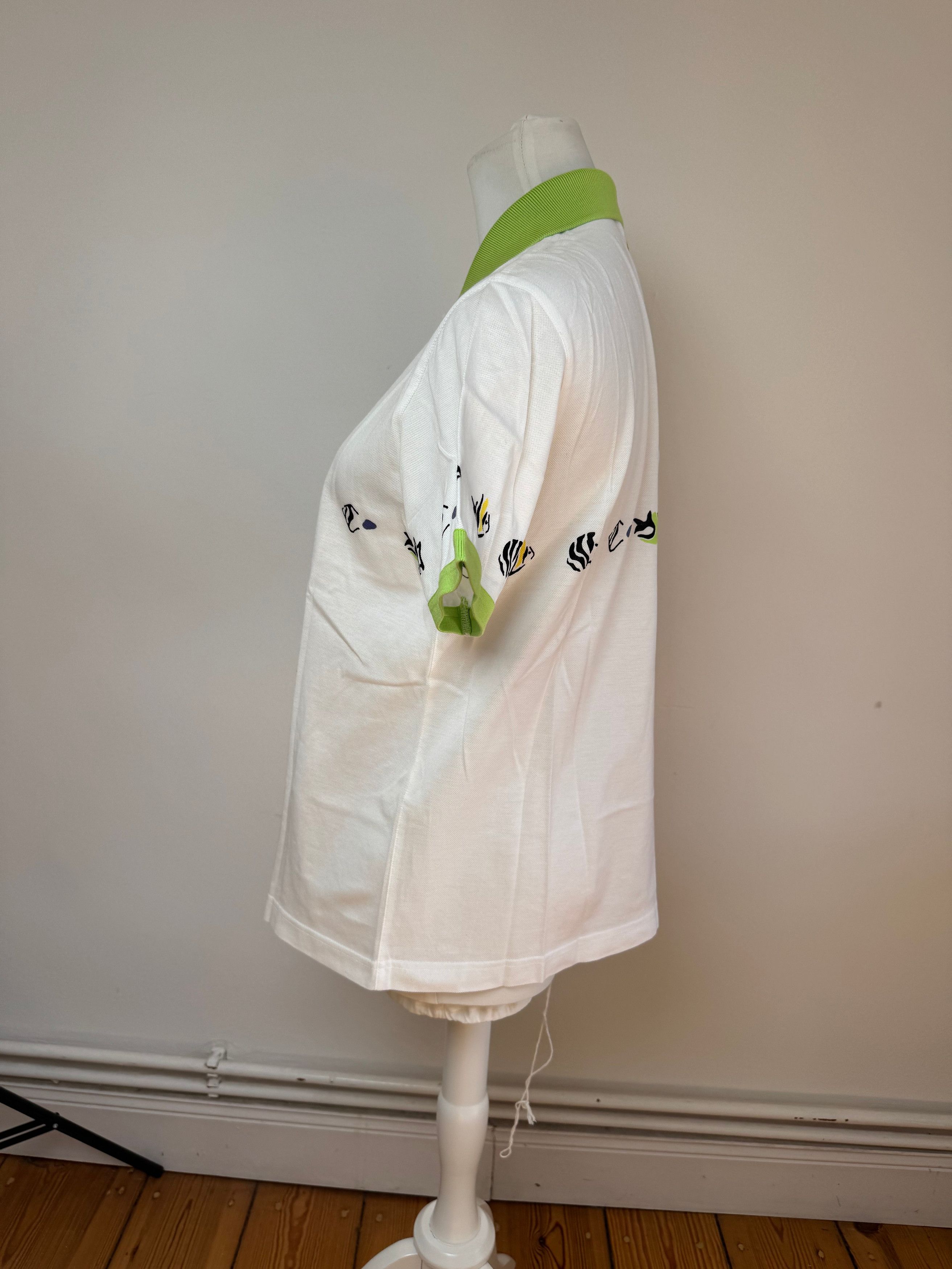 Dior Vintage Polo Shirt White Green M Size M / US 6-8 / IT 42-44 - 2 Thumbnail