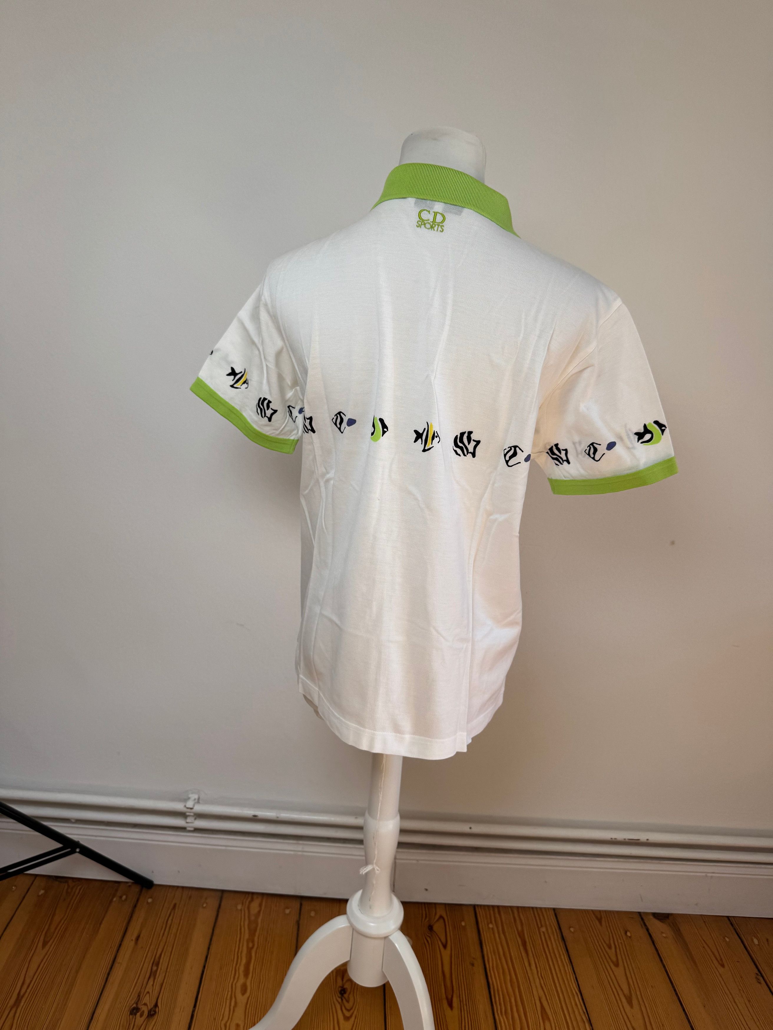 Dior Vintage Polo Shirt White Green M Size M / US 6-8 / IT 42-44 - 15 Thumbnail
