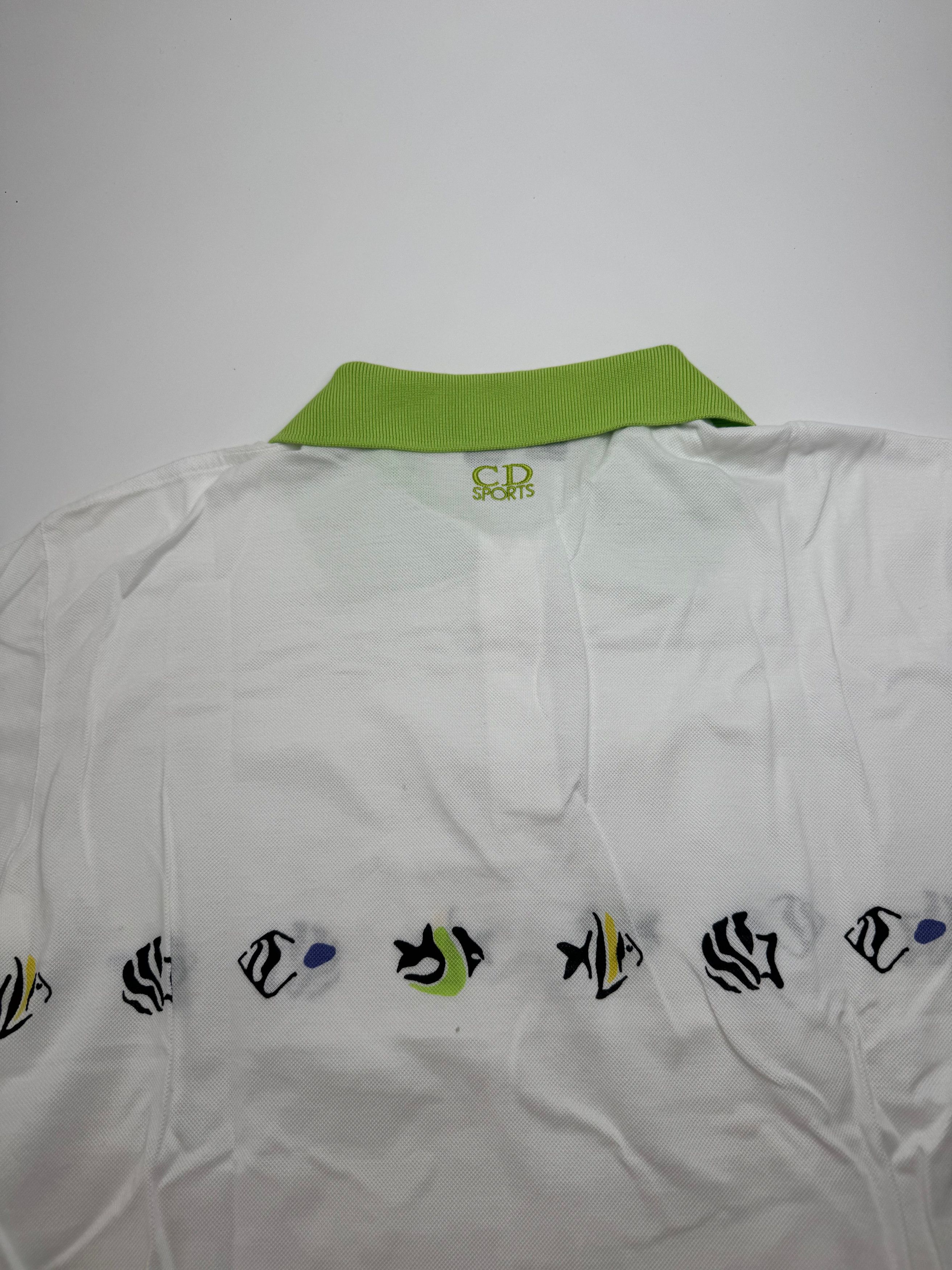 Dior Vintage Polo Shirt White Green M Size M / US 6-8 / IT 42-44 - 11 Thumbnail