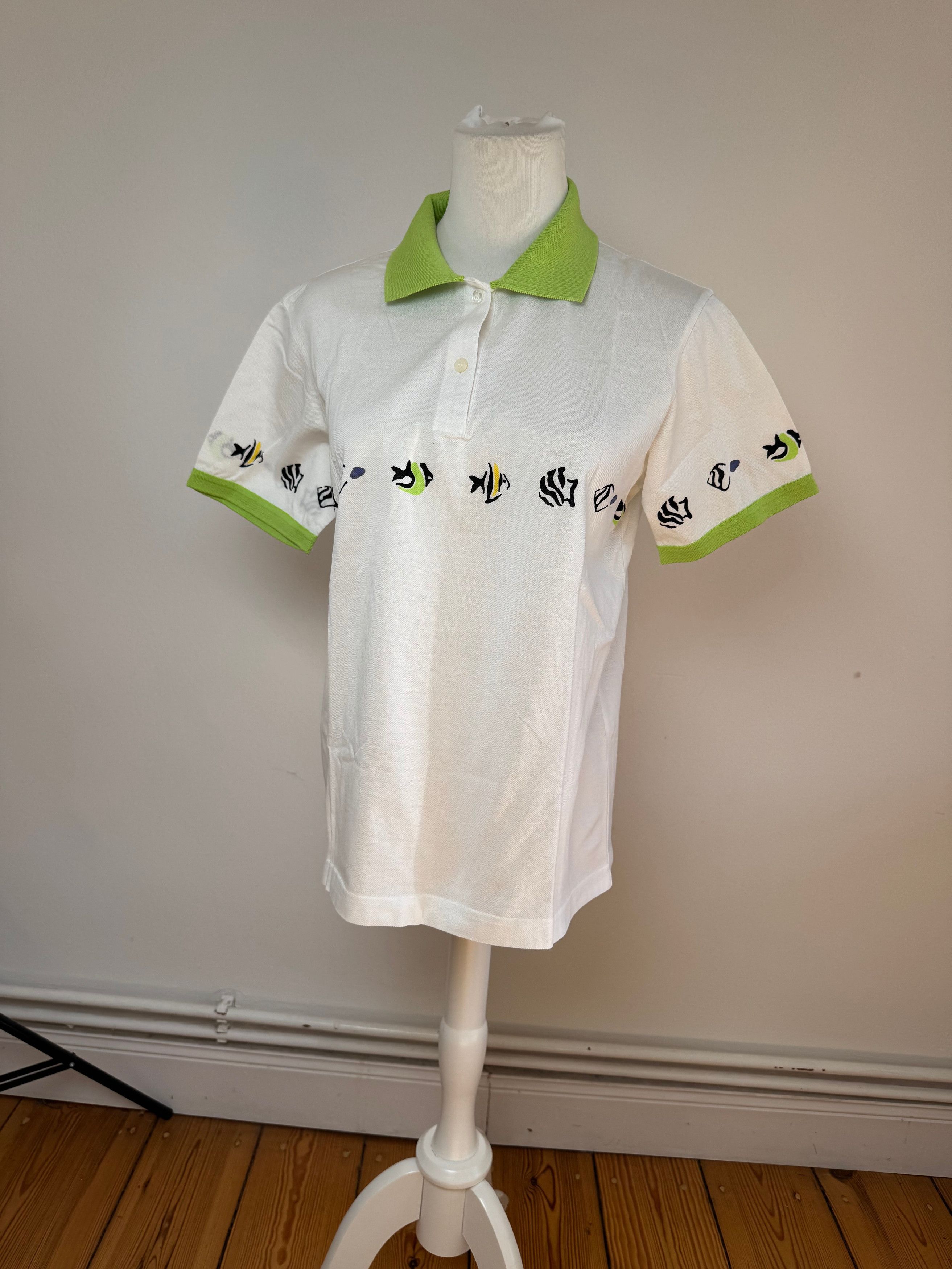 Dior Vintage Polo Shirt White Green M Size M / US 6-8 / IT 42-44 - 7 Thumbnail